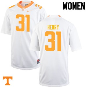 Womens #31 Parker Henry Tennessee Volunteers Limited Football White Jersey 343310-770