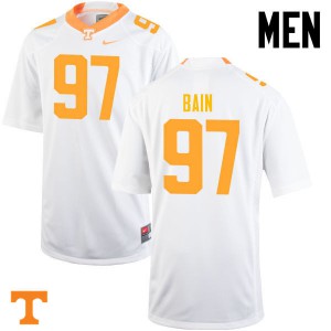 Mens #97 Paul Bain Tennessee Volunteers Limited Football White Jersey 343615-677