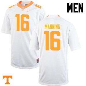 Mens #16 Peyton Manning Tennessee Volunteers Limited Football White Jersey 800864-952