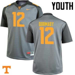 Youth #12 Quinten Dormady Tennessee Volunteers Limited Football Gray Jersey 989472-849