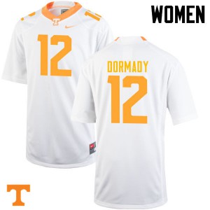 Womens #12 Quinten Dormady Tennessee Volunteers Limited Football White Jersey 717104-174