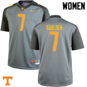 Womens #7 Rashaan Gaulden Tennessee Volunteers Limited Football Gray Jersey 440912-932