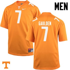 Mens #7 Rashaan Gaulden Tennessee Volunteers Limited Football Orange Jersey 550836-650