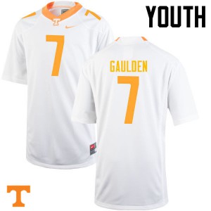 Youth #7 Rashaan Gaulden Tennessee Volunteers Limited Football White Jersey 882600-977