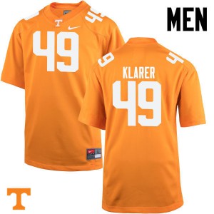 Mens #49 Rudy Klarer Tennessee Volunteers Limited Football Orange Jersey 938449-160