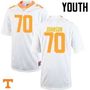 Youth #70 Ryan Johnson Tennessee Volunteers Limited Football White Jersey 741406-496