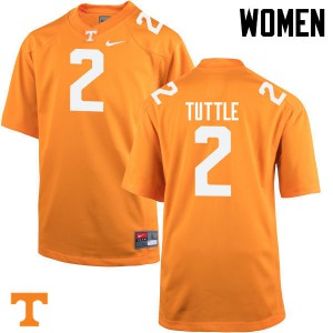 Womens #2 Shy Tuttle Tennessee Volunteers Limited Football Orange Jersey 429425-495