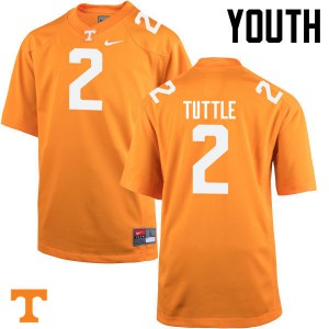 Youth #2 Shy Tuttle Tennessee Volunteers Limited Football Orange Jersey 749724-160