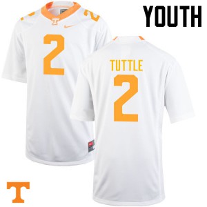 Youth #2 Shy Tuttle Tennessee Volunteers Limited Football White Jersey 410993-310