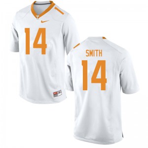 Mens #14 Spencer Smith Tennessee Volunteers Limited Football White Jersey 370184-602