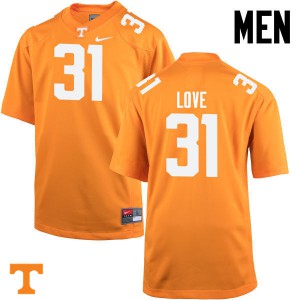 Mens #31 Stedman Love Tennessee Volunteers Limited Football Orange Jersey 988110-924