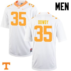 Mens #35 Taeler Dowdy Tennessee Volunteers Limited Football White Jersey 235380-861