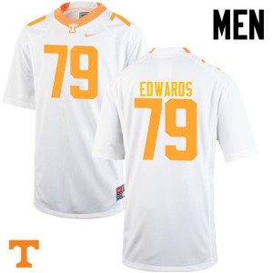 Mens #79 Thomas Edwards Tennessee Volunteers Limited Football White Jersey 396275-909