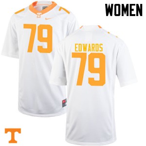 Womens #79 Thomas Edwards Tennessee Volunteers Limited Football White Jersey 409926-151
