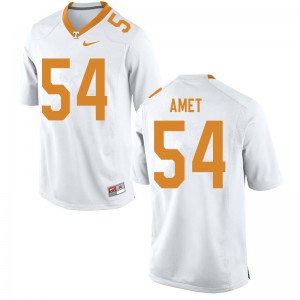 Mens #54 Tim Amet Tennessee Volunteers Limited Football White Jersey 183383-788