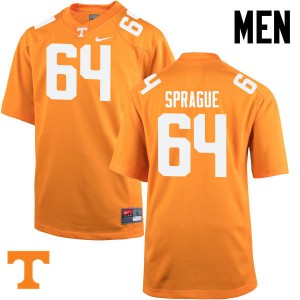 Mens #64 Tommy Sprague Tennessee Volunteers Limited Football Orange Jersey 233785-943