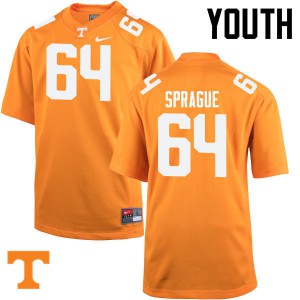 Youth #64 Tommy Sprague Tennessee Volunteers Limited Football Orange Jersey 937456-886
