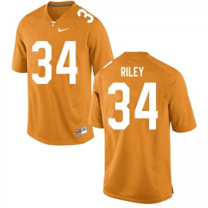 Mens #34 Trel Riley Tennessee Volunteers Limited Football Orange Jersey 527285-402
