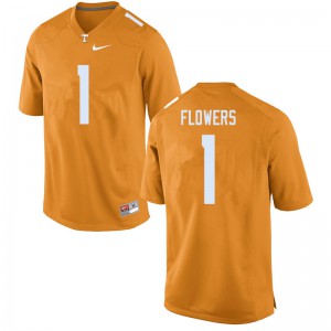 Mens #1 Trevon Flowers Tennessee Volunteers Limited Football Orange Jersey 411413-388