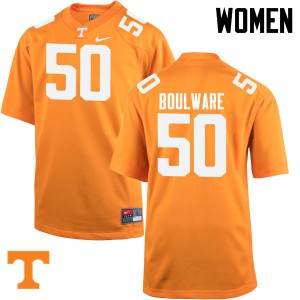 Womens #50 Venzell Boulware Tennessee Volunteers Limited Football Orange Jersey 629990-584