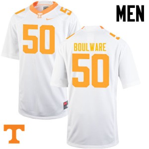 Mens #50 Venzell Boulware Tennessee Volunteers Limited Football White Jersey 781841-894