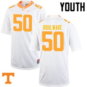 Youth #50 Venzell Boulware Tennessee Volunteers Limited Football White Jersey 470682-324