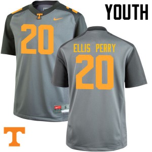 Youth #20 Vincent Ellis Perry Tennessee Volunteers Limited Football Gray Jersey 717440-593