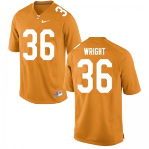 Mens #36 William Wright Tennessee Volunteers Limited Football Orange Jersey 733733-960