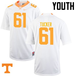 Youth #61 Willis Tucker Tennessee Volunteers Limited Football White Jersey 741018-169