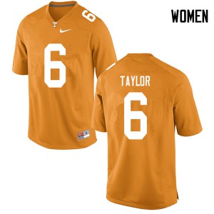 Womens #6 Alontae Taylor Tennessee Volunteers Limited Football Orange Jersey 346168-924
