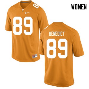 Womens #89 Brandon Benedict Tennessee Volunteers Limited Football Orange Jersey 646121-436