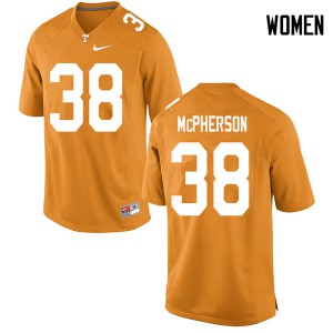 Womens #38 Brent McPherson Tennessee Volunteers Limited Football Orange Jersey 506608-247