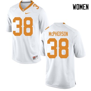 Womens #38 Brent McPherson Tennessee Volunteers Limited Football White Jersey 994817-959