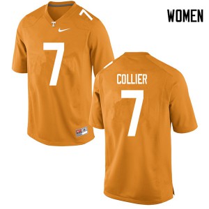 Womens #7 Bryce Collier Tennessee Volunteers Limited Football Orange Jersey 489815-726