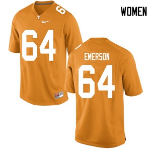 Womens #64 Greg Emerson Tennessee Volunteers Limited Football Orange Jersey 967967-226