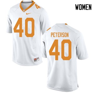 Womens #40 JJ Peterson Tennessee Volunteers Limited Football White Jersey 540388-866