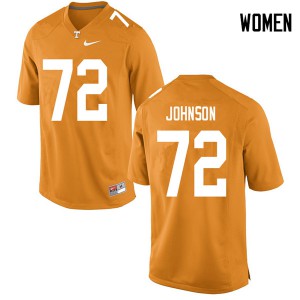 Womens #72 Jahmir Johnson Tennessee Volunteers Limited Football Orange Jersey 309183-892