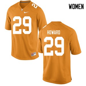 Womens #29 Jeremiah Howard Tennessee Volunteers Limited Football Orange Jersey 500590-384