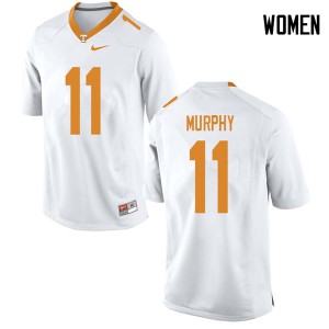 Womens #11 Jordan Murphy Tennessee Volunteers Limited Football White Jersey 262266-877