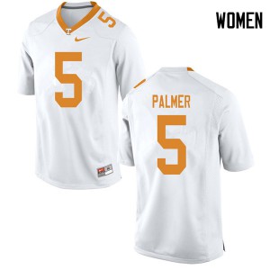 Womens #5 Josh Palmer Tennessee Volunteers Limited Football White Jersey 819057-613