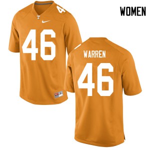 Womens #46 Joshua Warren Tennessee Volunteers Limited Football Orange Jersey 906922-943
