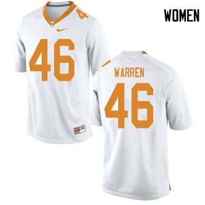 Womens #46 Joshua Warren Tennessee Volunteers Limited Football White Jersey 729711-315