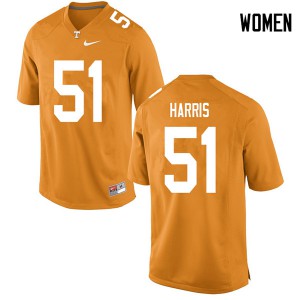 Womens #51 Kingston Harris Tennessee Volunteers Limited Football Orange Jersey 143143-779