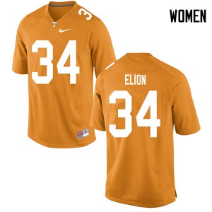 Womens #34 Malik Elion Tennessee Volunteers Limited Football Orange Jersey 389008-882
