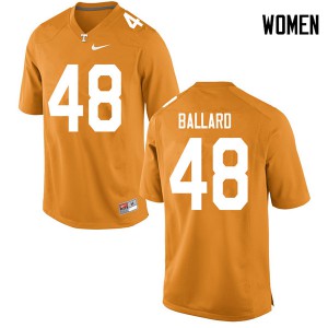 Womens #48 Matt Ballard Tennessee Volunteers Limited Football Orange Jersey 627565-921