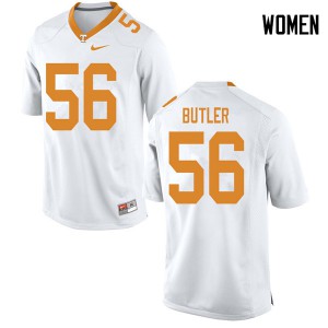 Womens #56 Matthew Butler Tennessee Volunteers Limited Football White Jersey 957301-773