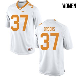 Womens #37 Paxton Brooks Tennessee Volunteers Limited Football White Jersey 700100-640