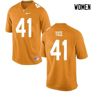 Womens #41 Ryan Tice Tennessee Volunteers Limited Football Orange Jersey 246883-622