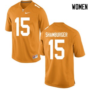 Womens #15 Shawn Shamburger Tennessee Volunteers Limited Football Orange Jersey 593376-771