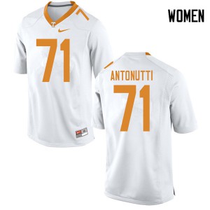 Womens #71 Tanner Antonutti Tennessee Volunteers Limited Football White Jersey 528593-253